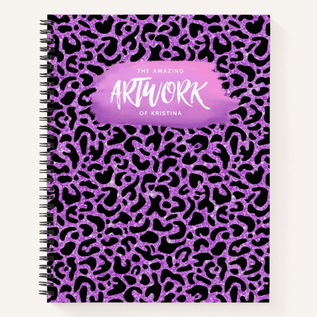 Cuaderno de bocetos de artistas morados personaliz (Anverso)