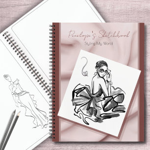 Cuaderno de bocetos de moda Unique Dusty Rose