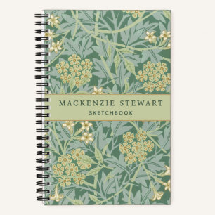 Cuaderno de bocetos de patrón floral de jazmín ver