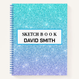 Cuaderno de bocetos de Purpurina femenina moderna