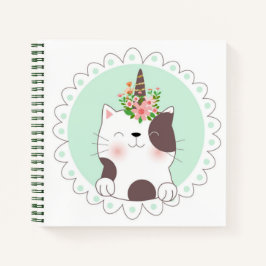 Cuaderno de bocetos de unicornio de gato