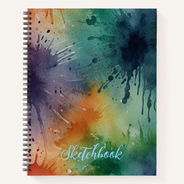 Cuaderno de bocetos en blanco minimalista (Anverso)