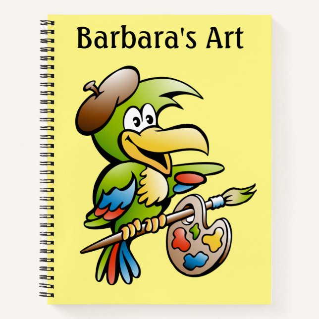 Cuaderno de bocetos para niños loro (Anverso)
