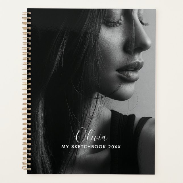 Cuaderno de bocetos personalizado con collage de f (Anverso)