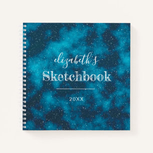 Cuaderno de bocetos personalizado del cielo noctur
