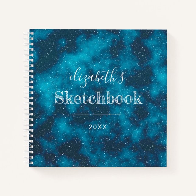 Cuaderno de bocetos personalizado del cielo noctur (Anverso)