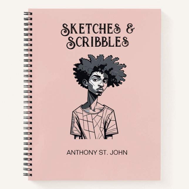 Cuaderno de Bocetos y Garabatos Personalizados (Anverso)