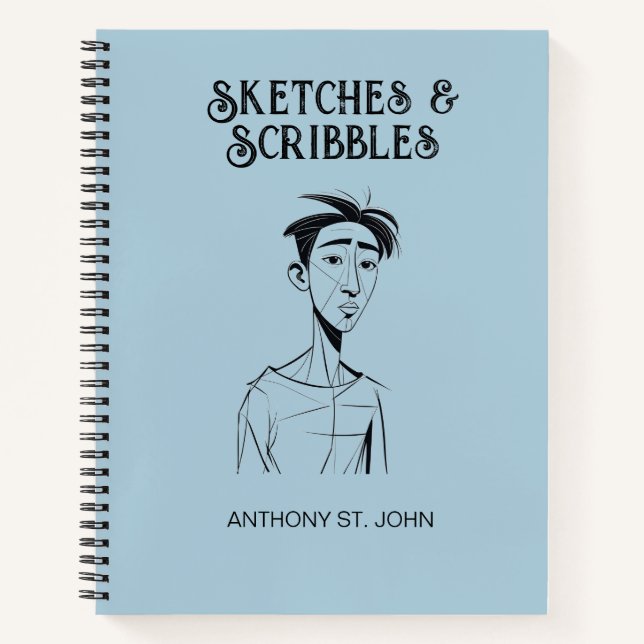 Cuaderno de Bocetos y Garabatos Personalizados (Anverso)