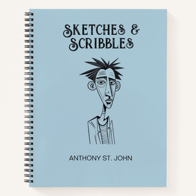 Cuaderno de Bocetos y Garabatos Personalizados (Anverso)