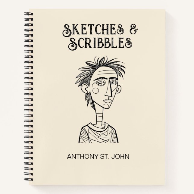 Cuaderno de Bocetos y Garabatos Personalizados (Anverso)