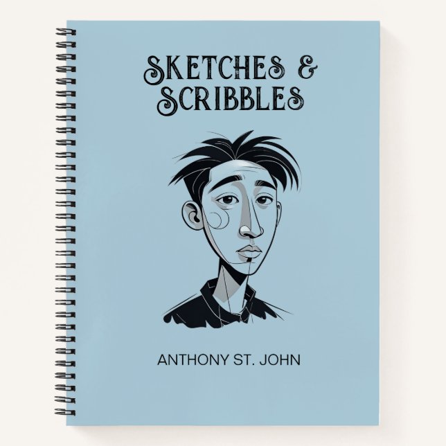 Cuaderno de Bocetos y Garabatos Personalizados (Anverso)