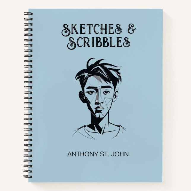 Cuaderno de Bocetos y Garabatos Personalizados (Anverso)
