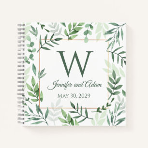 Cuaderno de Boda Inicial Hoja de Diseño Leaf