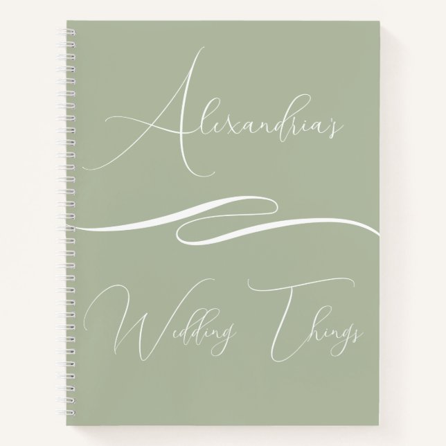 Cuaderno de bodas personalizado regalo para client (Anverso)