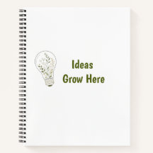 Cuaderno de bombilla botánica personalizada