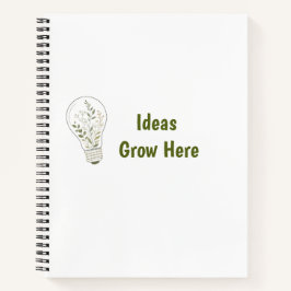 Cuaderno de bombilla botánica personalizada