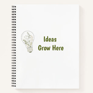 Cuaderno de bombilla botánica personalizada