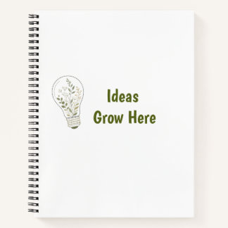 Cuaderno de bombilla botánica personalizada