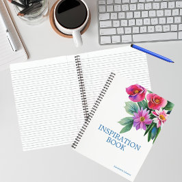 Cuaderno de bonito floral cúpula moderna en espira