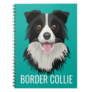 Cuaderno de Border Collie de Acuarela de Cachorro 