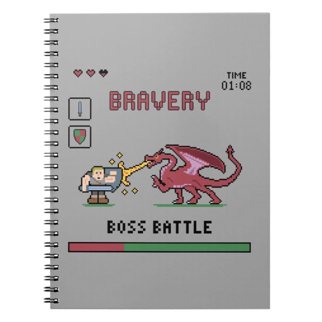 Cuaderno de Boss Batte del pixel (Frente)