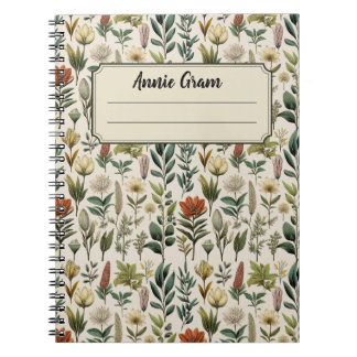 Cuaderno de Botánica Vintage – Floral Antiguo