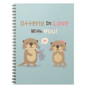 Cuaderno de broma de nutria linda 'Otterly enamora