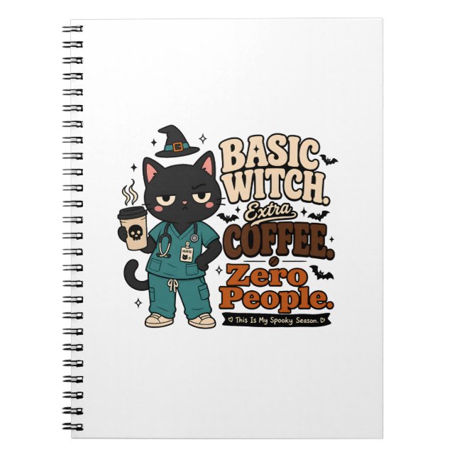 Cuaderno de Bruja Básica Café Extra Cero Personas (Frente)