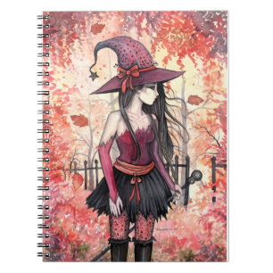 Cuaderno de bruja de bosques otoñales