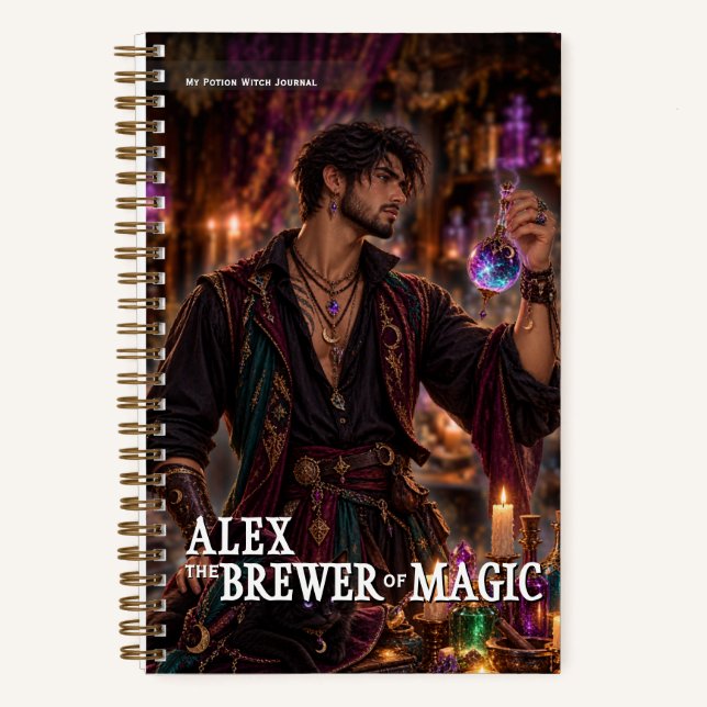 Cuaderno de bruja de poción de fantasía (Anverso)