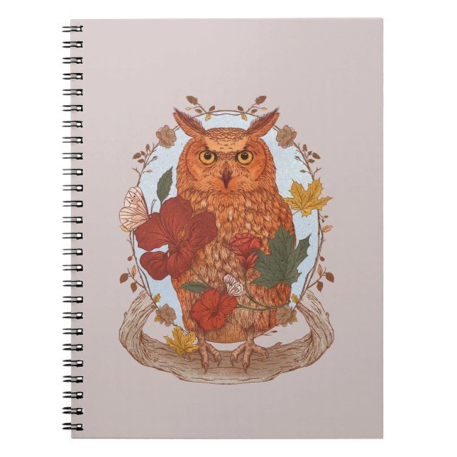 Cuaderno de búho del bosque (Frente)