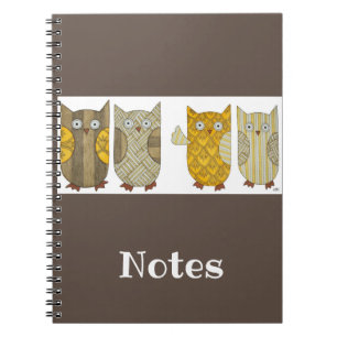 Cuaderno de búhos de oro