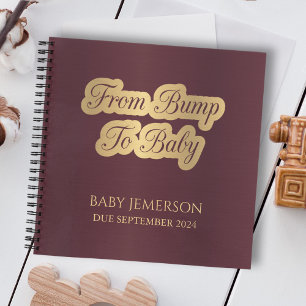 Cuaderno De bulto a bebé Keepsake Marrón de embarazo