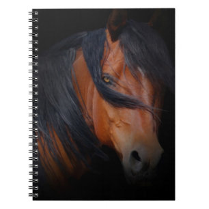Cuaderno de caballo, hermosa cabeza de caballo de