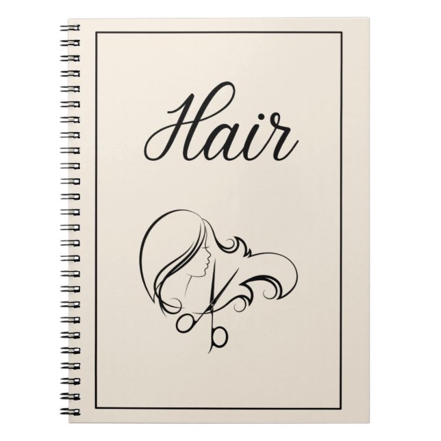 Cuaderno de cabello | Cuaderno beige cálido (Frente)