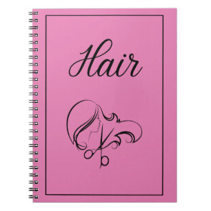 Cuaderno de cabello Cuaderno rosa rose