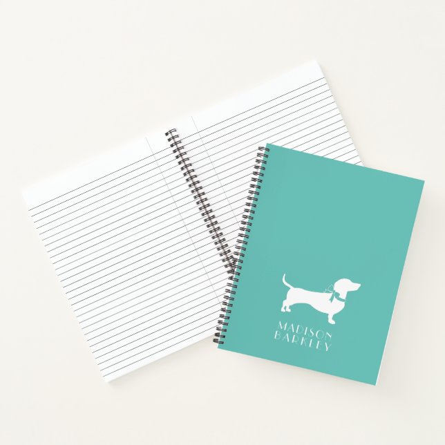 Cuaderno de cachorro de perro salchicha Dachshund (Interior)