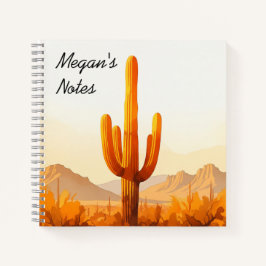 Cuaderno de cactus acuarela