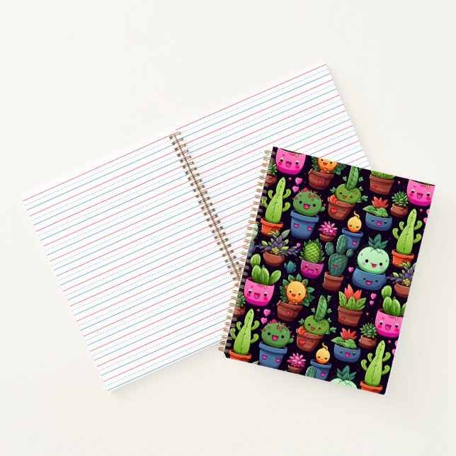 Cuaderno de Cactus Kawaii (Interior)