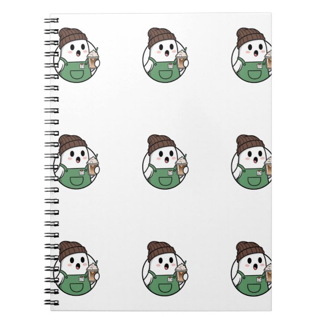 Cuaderno de café fantasma lindo (Frente)