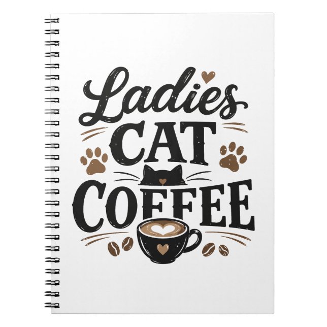 Cuaderno de café para damas – Diario para amantes  (Frente)