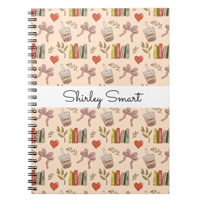 Cuaderno de Café y Libros – Estética de Lectora Ac (Frente)