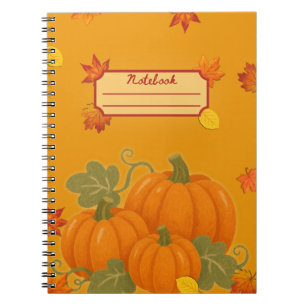 Cuaderno de calabaza — Papelería adorable de otoño