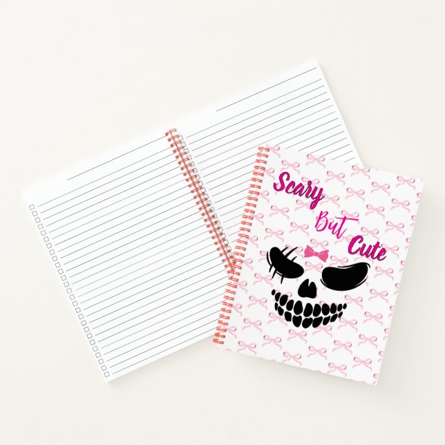 Cuaderno de calabaza y lazo rosa acogedor (Interior)