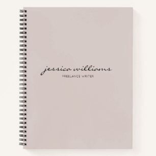 Cuaderno de caligrafía moderna minimalista