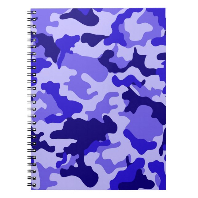 Cuaderno de camuflaje azul océano (Frente)