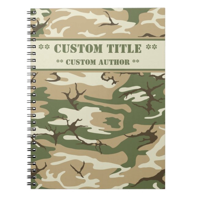 Cuaderno de Camuflaje Descolorido con Bloque de Tí (Frente)