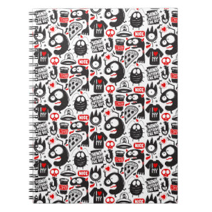 Cuaderno de caos de monstruos de garabatos urbanos