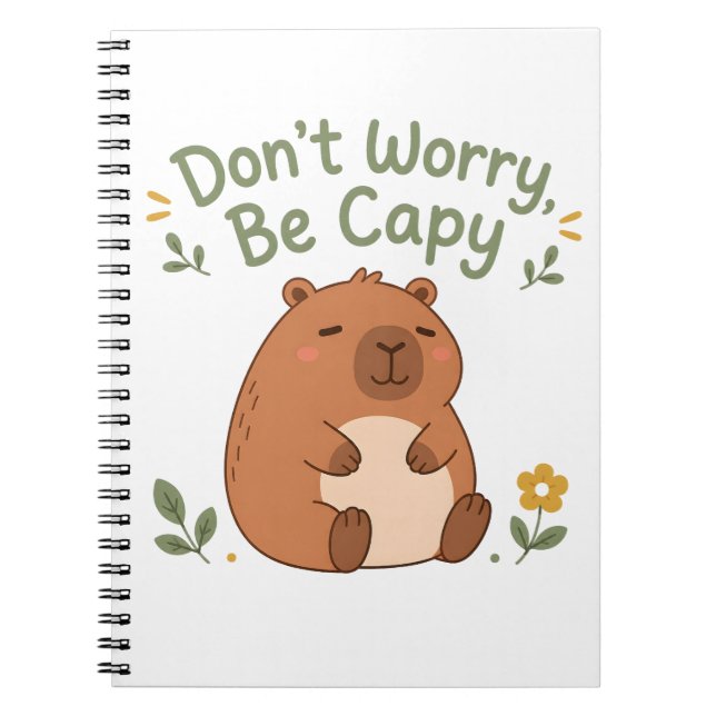 Cuaderno de capibara lindo 'No te preocupes, sé ca (Frente)
