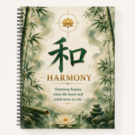 Cuaderno de caracteres chinos Armonía (和)